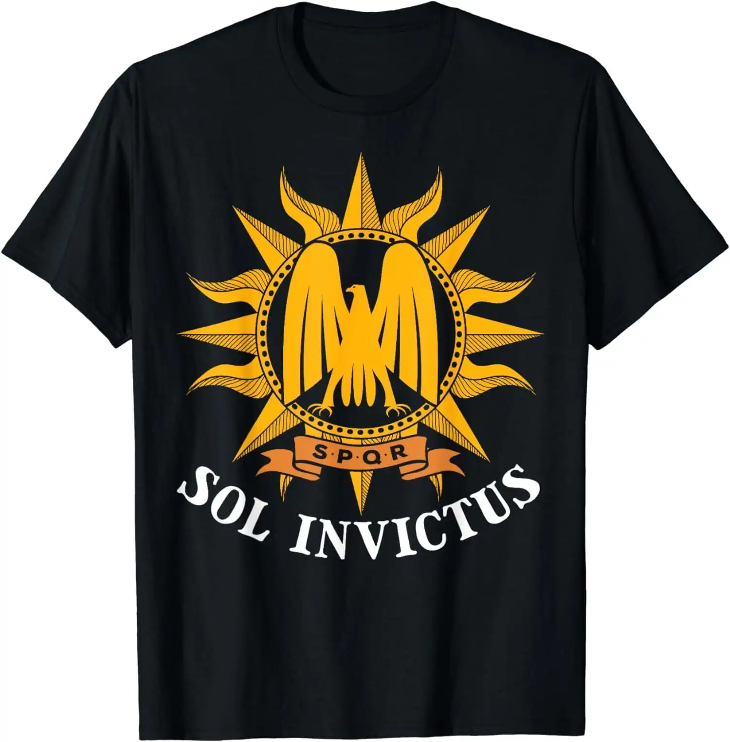 

Sol Invictus SPQR Ancient Roman Mythology Eagle T-Shirt 100% Cotton O-Neck Short Sleeve Summer Casual Mens T-shirt Streetwear