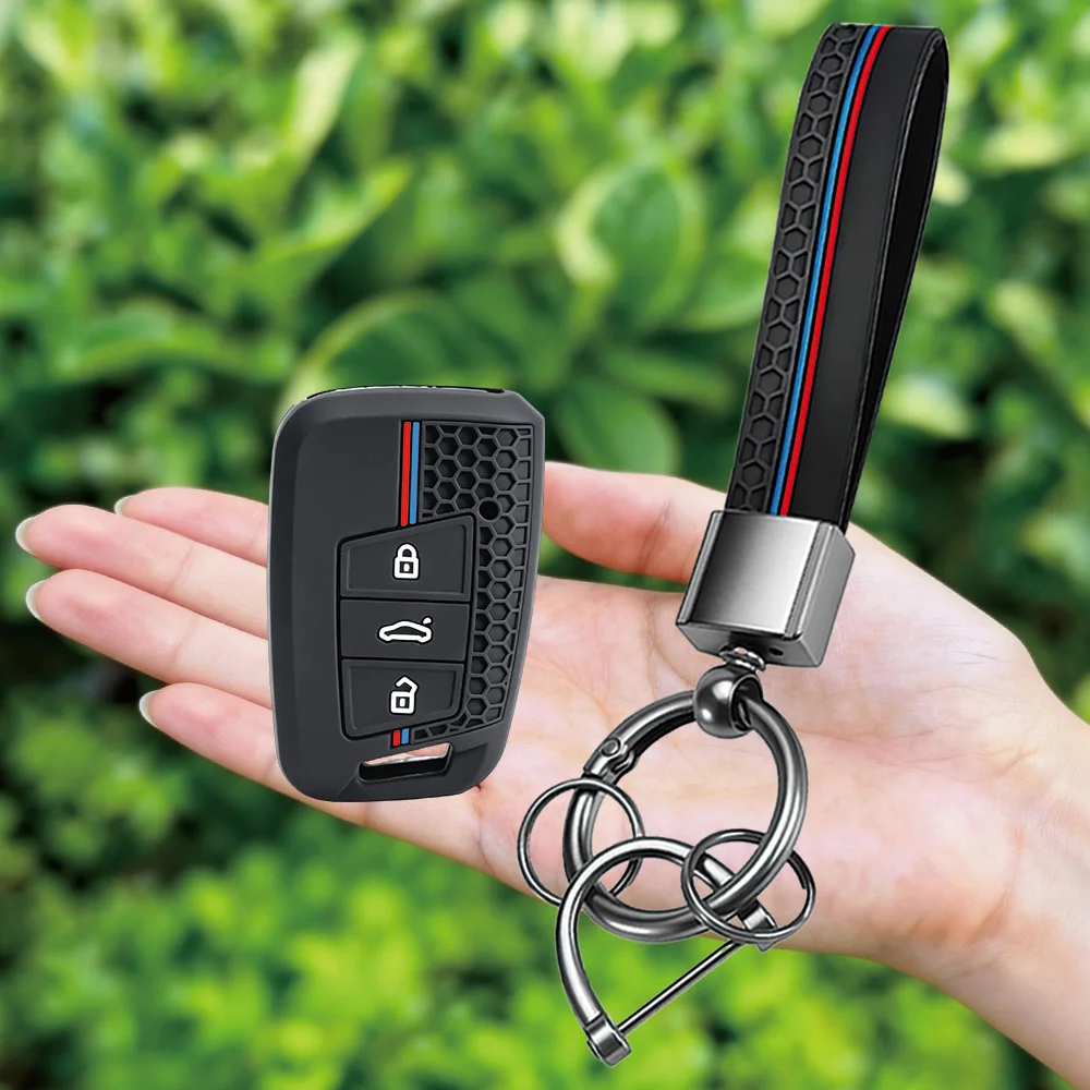 Keychain Cover For VW Volkswagen Magotan Magotan GTE Passat B7 B8 CC Arteon Skoda Fabia Superb A7 Kodiaq Seat Car Key Case Fob