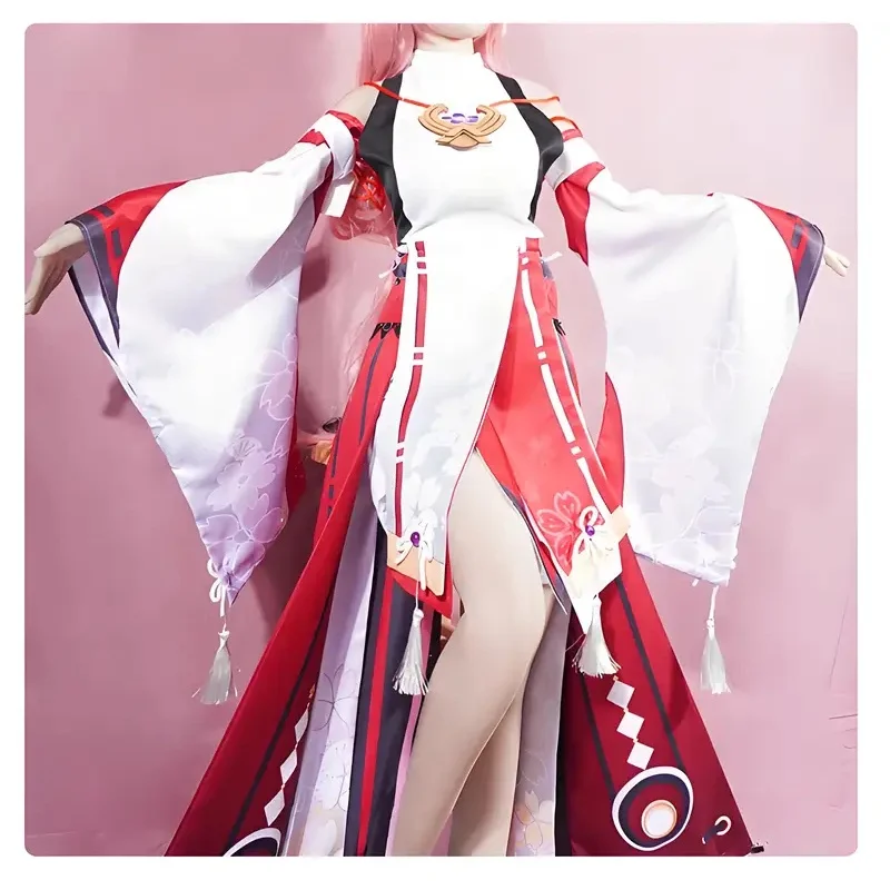 CHIOS Yae Miko Cosplay Costume Impact Uniform Wig Cosplay Anime Chinese Style Halloween Costumes for Women GameCHIOS