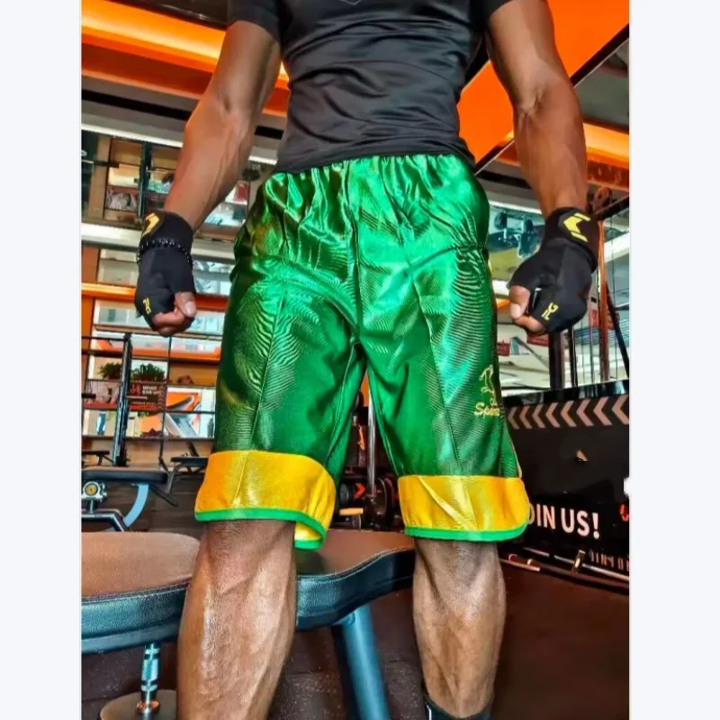 Summer Men's Glossy Running Shorts Outdoor Fitness One Size Sports Bottoms