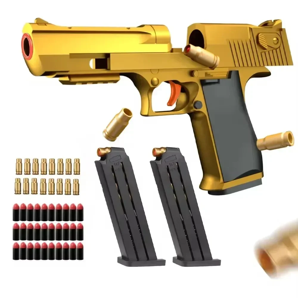 

ERducational Toy Gun Shell Ejecting Toy Foam Soft Bullet Blaster For Kids Boys Adults Airsoft Pistol Children Birthday Gift