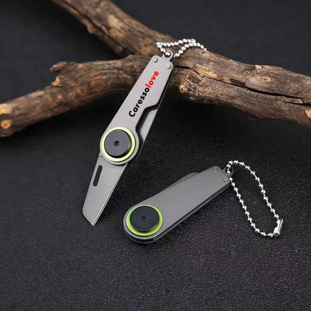 Caressolove Small Folding Knife EDC Stainless Steel Box Cutter Outdoor Camping Jackknife Self Defense Pocket Utility Knife