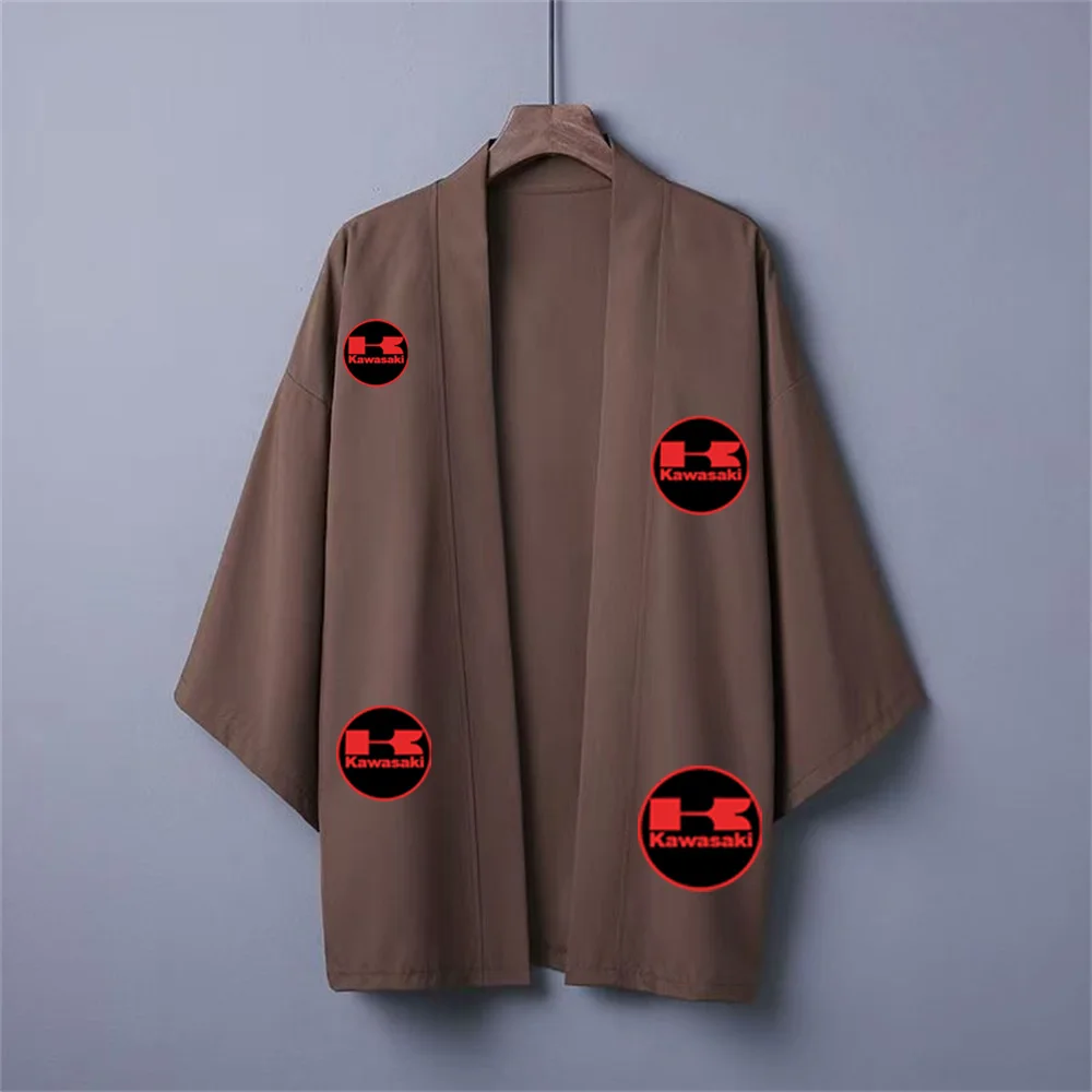 قميص كاواساكي الجديد للرجال، قميص شاطئ هاوري غير رسمي على الطراز الياباني التقليدي، سترة صيفية مريحة غير رسمية
