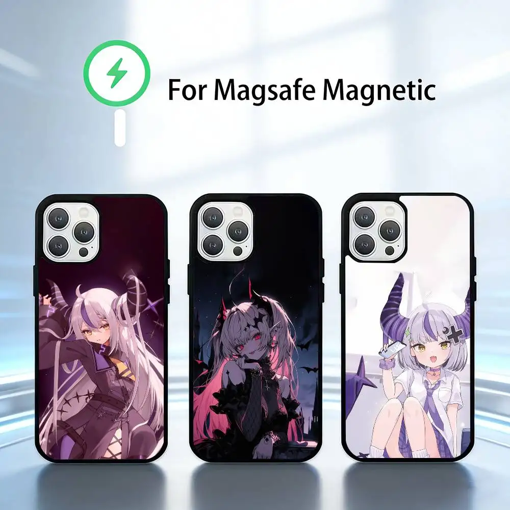 

H-HOLOLIVE L-Laplus Darkness Phone Case For iPhone 17,16,15,14,13,Pro,Max,Plus,Magnetic For Magsafe Wireless Charging