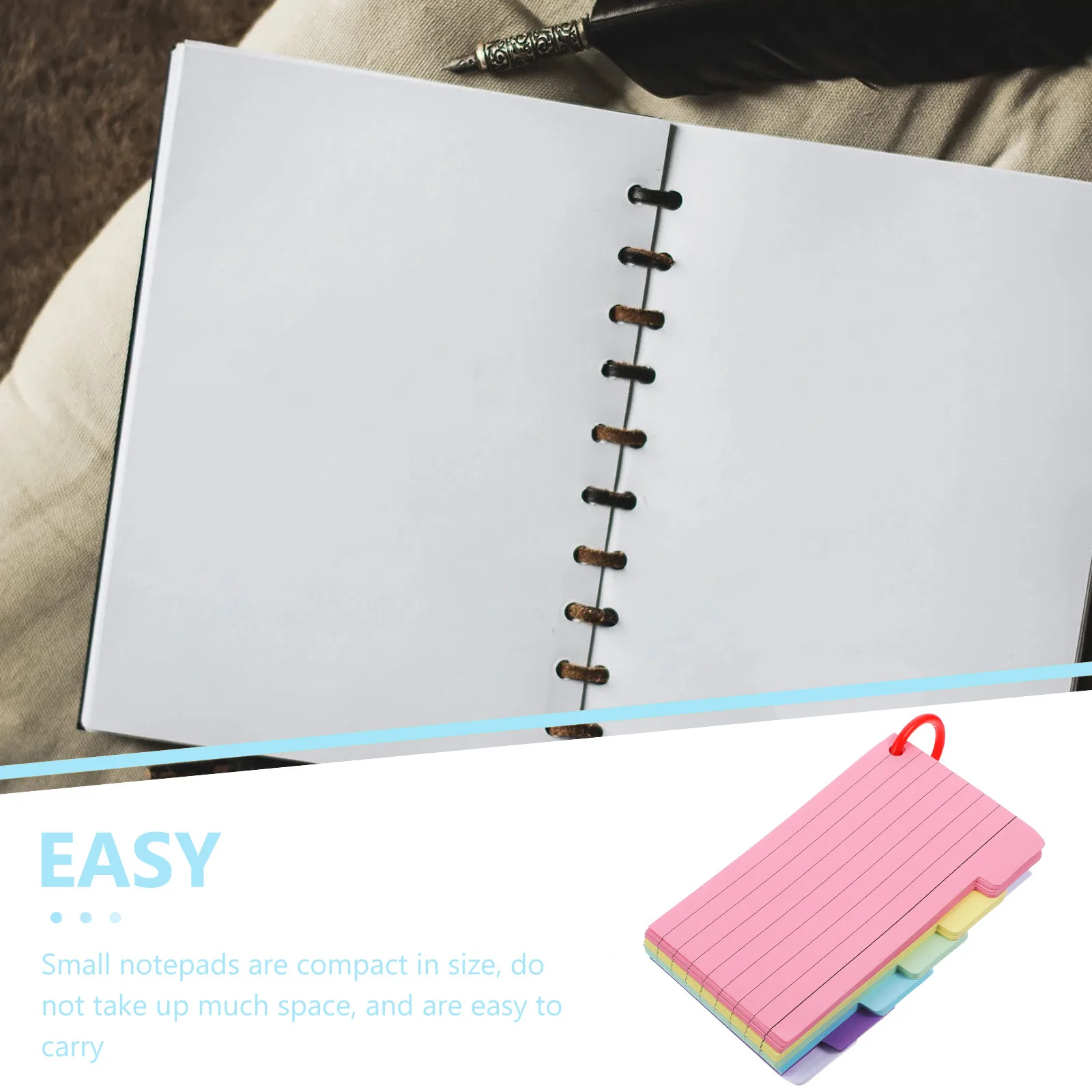 

1Set Small Notepads Index Cards Spiral Bound Portable Note Taking Pads for Study Work Meetings Student Memo Pads Lined Paper
