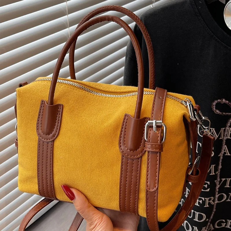 

Винтажная женская сумка через плечо с цветными блоками 2025 года, шикарная сумка через плечо в стиле ретро, изысканная повседневная сумка, стильная универсальная сумка