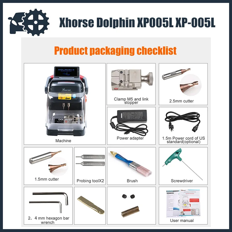 2024 New Xhorse Dolphin XP005L XP-005L Dolphin II Key Cutting Machine with Adjustable Touch Screen Xhorse MAX PRO  VVDI PRO