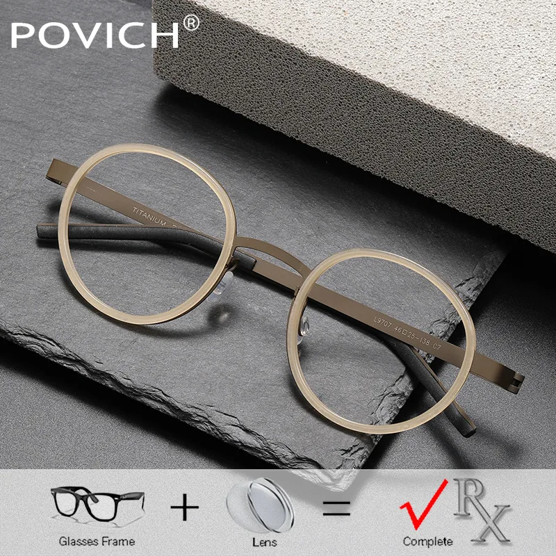 

Round Doctor With Progressive Eyeglasses Men Titanium Optical Multifocal Bifocal Glasses Photochromic Prescription Eyewear Retro