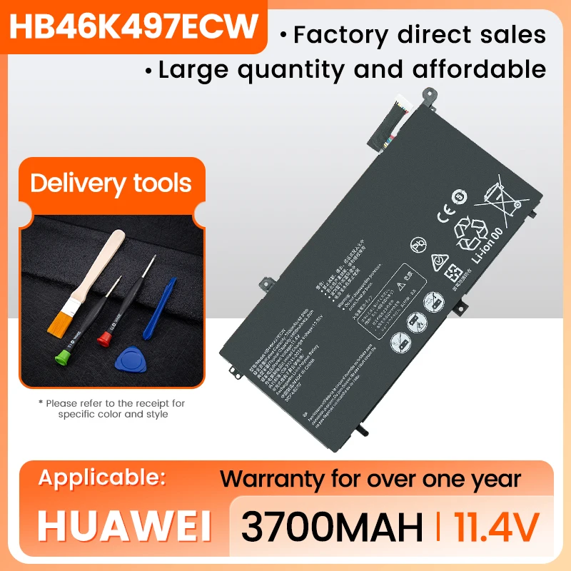 

New HB46K497ECW 11.4V 42.2Wh/3700mAh Laptop Battery For Huawei Matebook D 2018 PL-W19 MRC-W60