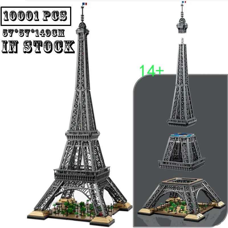 Met Originele Doos 10307 10001 Stuks Beroemde Gebouw Model Eiffeltoren Blokken Speelgoed Bakstenen Verjaardag Kerstcadeau 10181