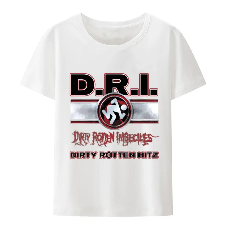 Dirty Rotten Imbeciles Band D.R.I. T Shirt Skanker Band Logo New   Mens Black Tshirt for Men Hip-hop  Men Clothing