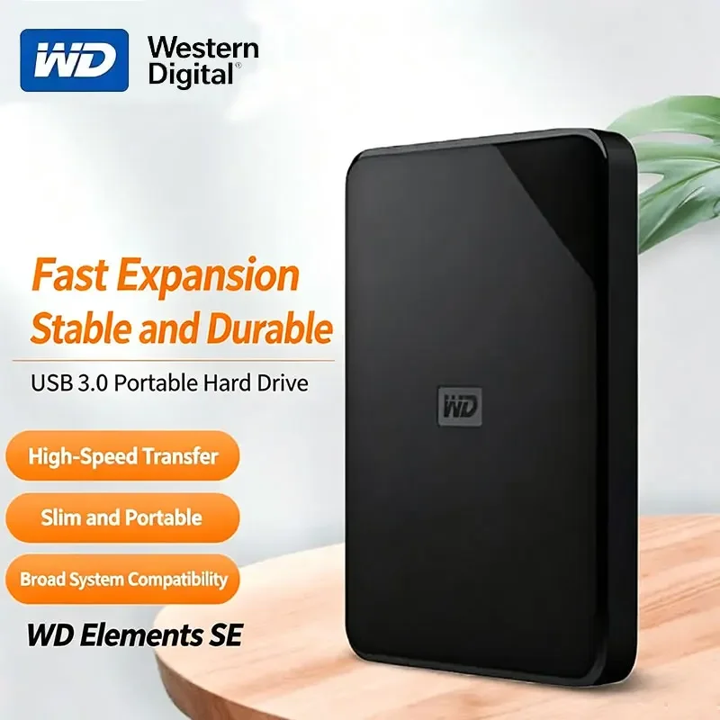 Western Digital WD Mobile Hard Disk 500GB 1TB 2TB 4TB External HDD 2.5" Hard Drive Large-capacity Mechanical USB3.0 Hard Drive