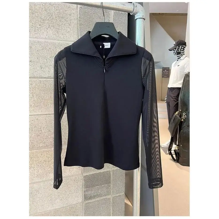 

Women's Golf Ice Silk Long Sve Breathable Summer T-irt Autumn Outdoor Wear Sun Protection Thin And Moisture ng