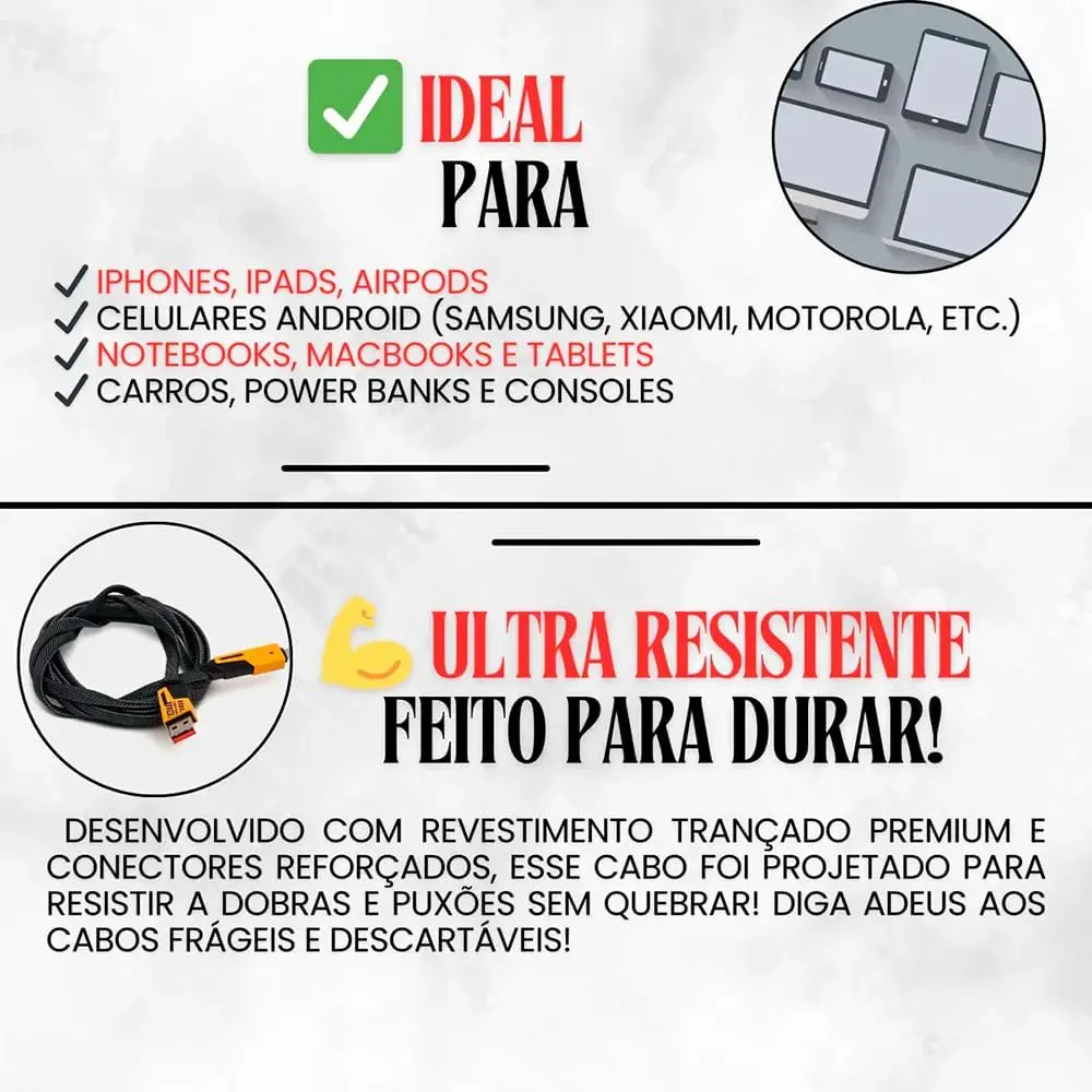 Cabo Carregador 4 em 1 65W Turbo Reforçado 1.2m نايلون Trançado Carregamento متوافق مع iPhone Android MacBook Tablet Notebook