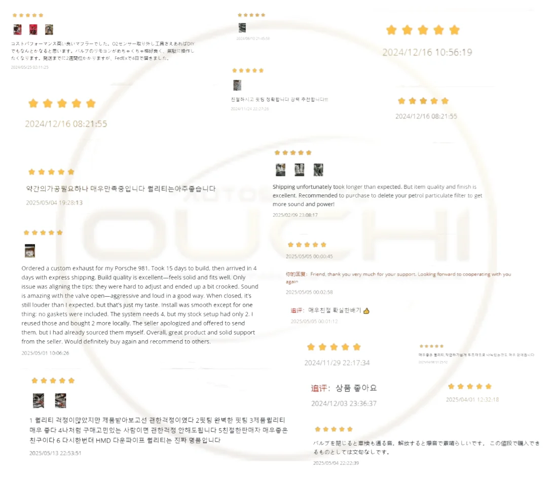 Sistema de Escape OUCHI em Aço Inoxidável Performance Catback para Carro Mercedes Benz AMG G63 W464 com Válvula