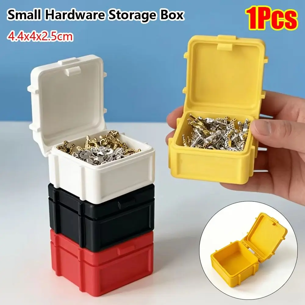 1Pcs Stackable Design Small Hardware Storage Box PET Material Compact Size Stackable Storage Box Sealed Bayonet Lid