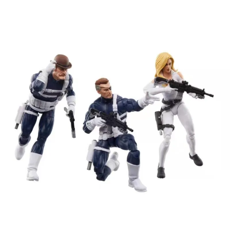 Nowy Oryginalny Hasbro Marvel Legends S.H.I.E.L.D. Figurka Nick Fury Dugan Natasha Romanoff Kolekcja figurek do dekoracji pokoju