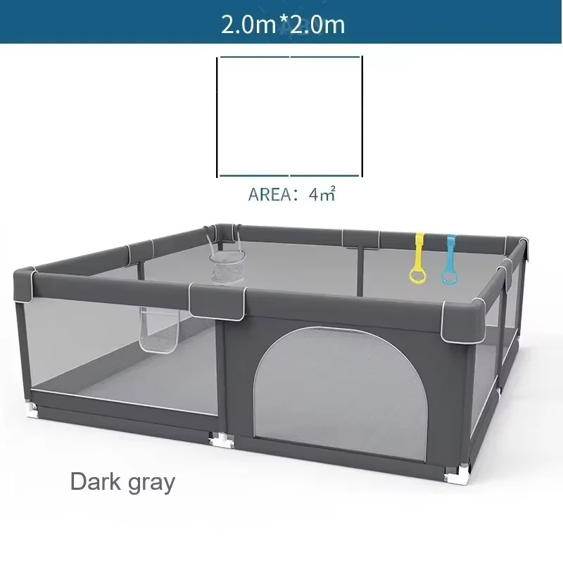 IMBABY-corral gris para bebé con ángulo de protección, parque infantil de calidad para gatear, valla de juego, corralito para niños