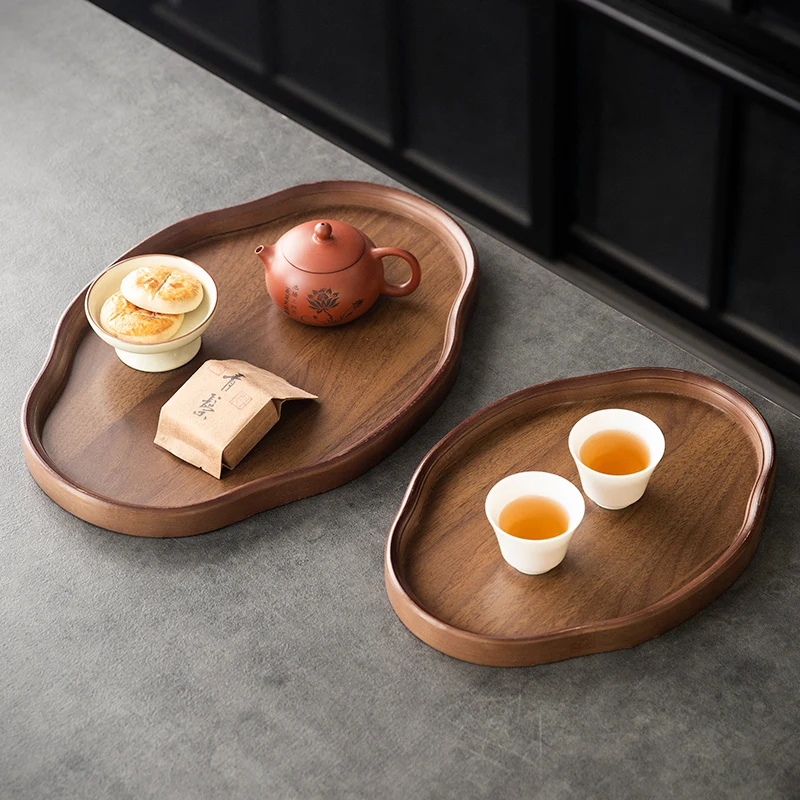 Irregular Afeteria Tea Tray Living Room Coasters Hospitality Office Tea Tray Dining Accessories Bandeja Madera Home Decorationgs 2