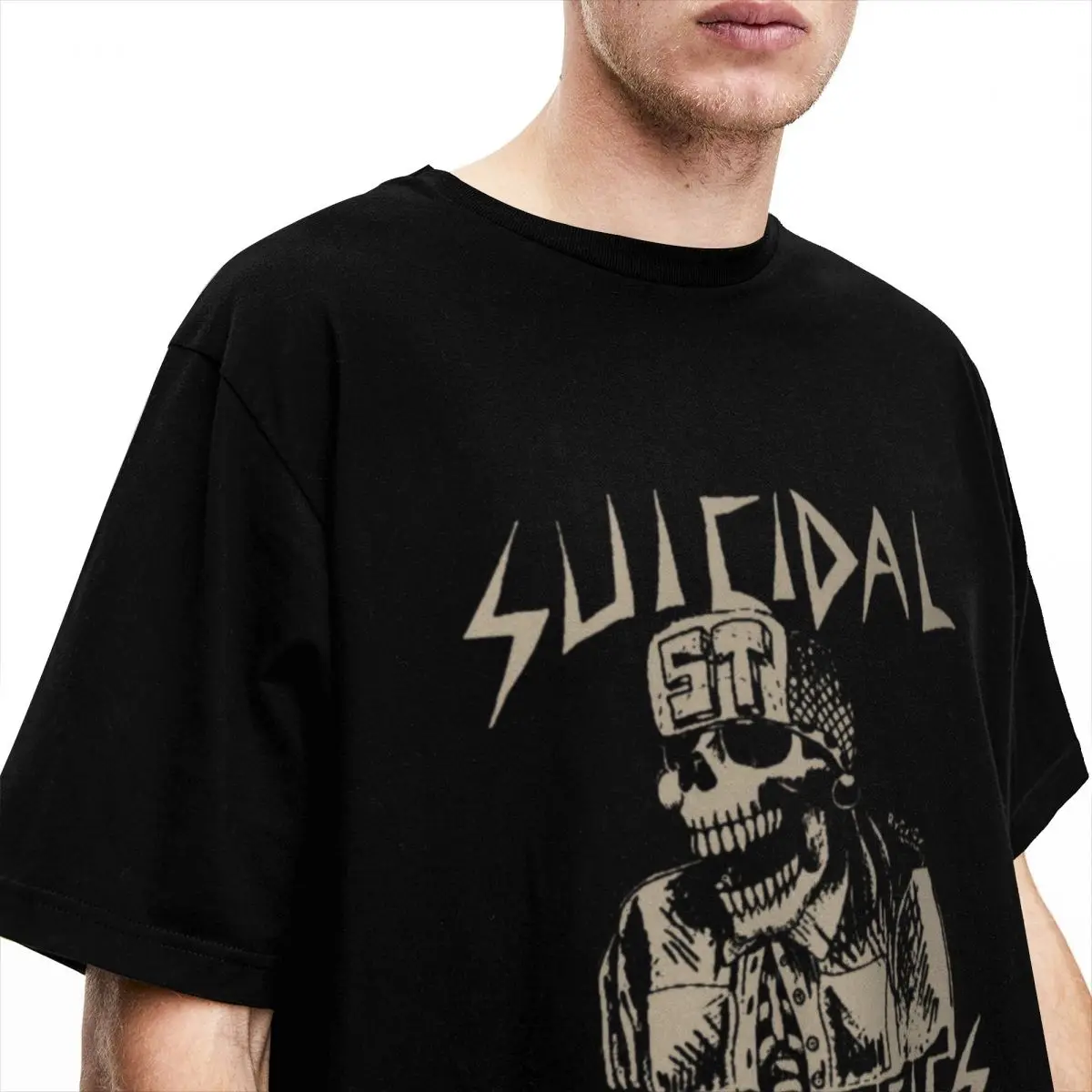 Suicidal Tendencies Band Merchandise T-Shirt Men Women Vintage Skeleton 100% Cotton Tee Shirt O Neck Short Sleeve Plus Size Tops