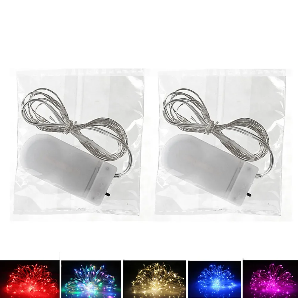Led Lights Chain Copper Wire  Battery Powered 2M Led String Light Fairy Light For Christmas Lights Wedding Party