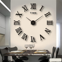 Large 3D Wall Clock Luminous Classic Wall Clocks DIY Digital Clock Wall Watches Stickers Silent Clock for Home Living Room Table
