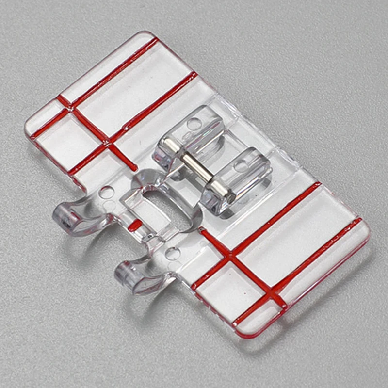 1pcs Plastic Clear Parallel Stitch Tool Foot Presser Border Guide Foot Domestic Sewing Machine Accessories