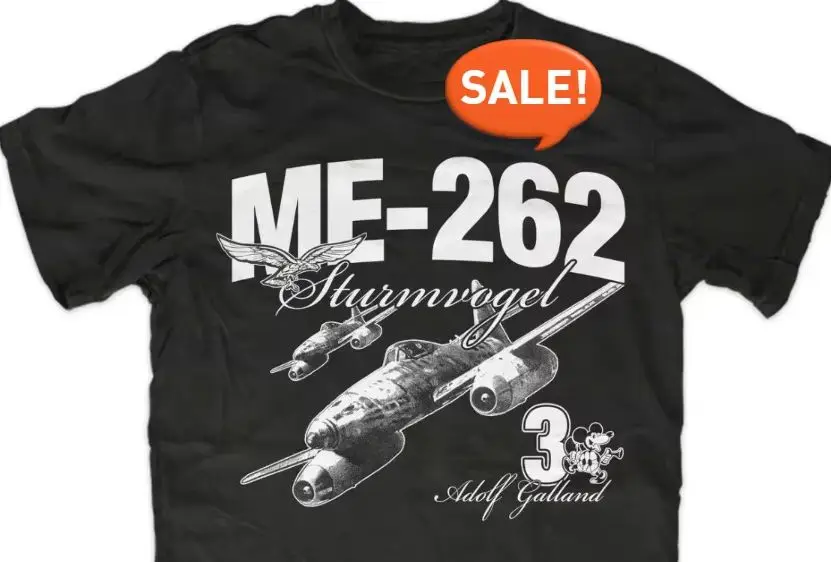 

Messerschmitt Me 262 Schwalbe Fighter Aircraft T-Shirt 100% Cotton O-Neck Summer Short Sleeve Casual Mens T-shirt Size S-3XL