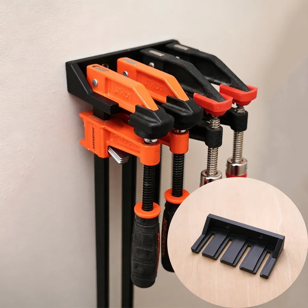 Can Store 4 Heavy-Duty F-Clamps Heavy-Duty F-Clamps Rack Utility Shelves Tool Set Storage And Organization Tools