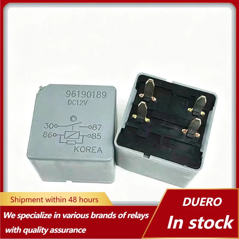 96190189 Automotive Relay DC12V 5‑Pins Grey Shell Vehicle Electromagnetic Relay Auto Control Replacement Relay