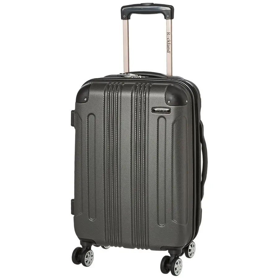 

Чемодан на колесиках с жестким корпусом, серый, ручная кладь, 20 дюймов