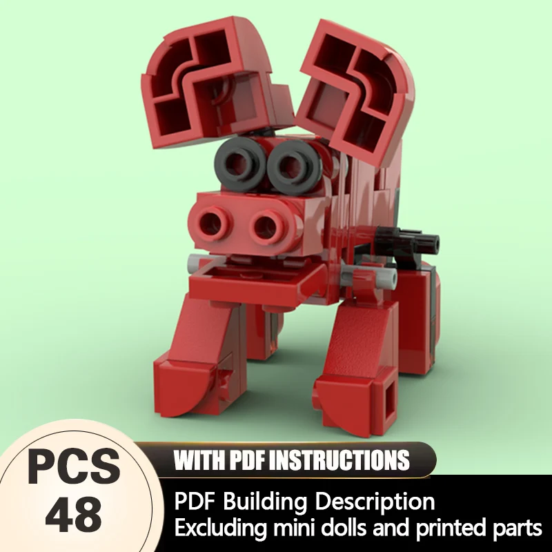 

Creators Animal Series Model MOC Building Bricks Small Red Pig Modular Technology Gifts Holiday Assemble Children Toys Suit