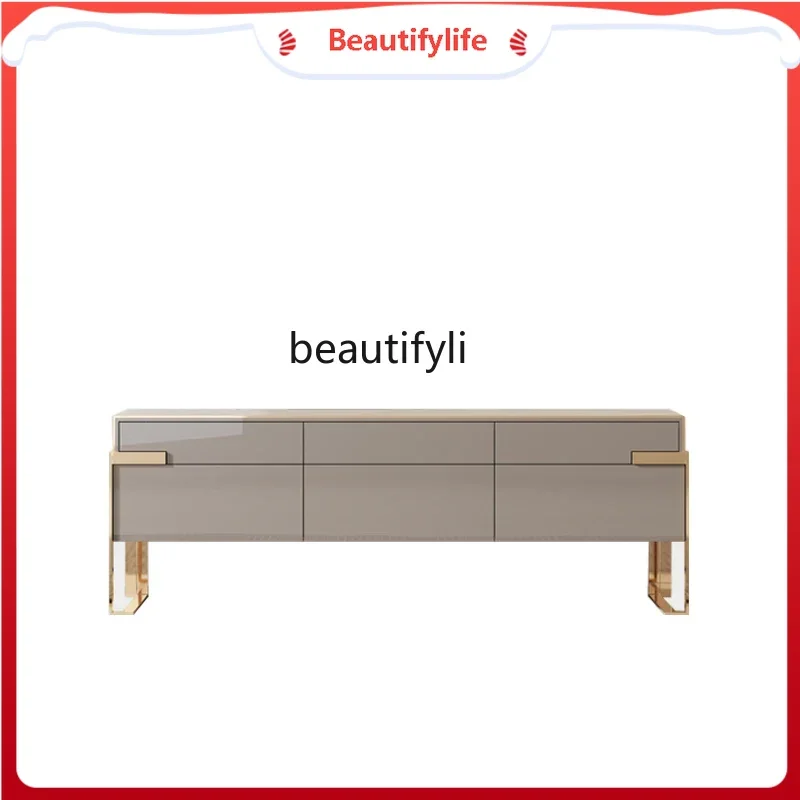 

K185 K185 Luxury TVCabinet andTea Table Combination Simple Modern Living Room Background Film and Television Cabinet Bedroom Flo