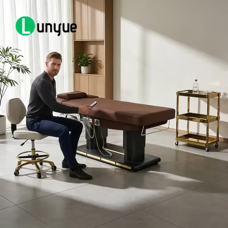 Electric Massage Bed Adjustable Position High Density Foam Professional Spa Treatment Table for Beauty Therapy