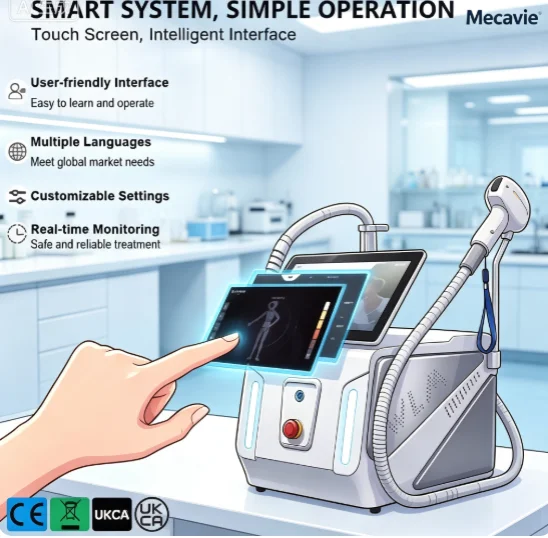 Mecavie 2IN1 Diode Laser 5000W 5 Wavelength 10 Bars FAC Sapphire Cooling Hair Removal Tattoo Removal Salon Beauty Machine