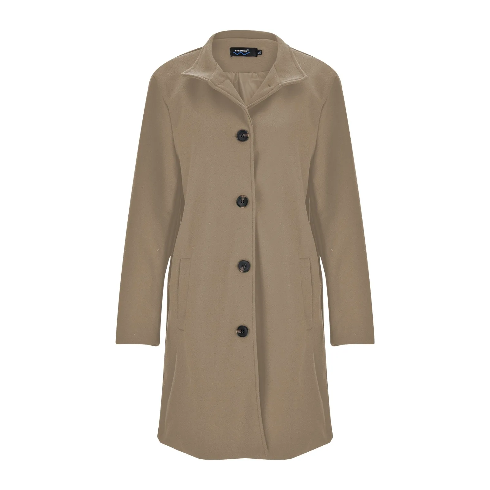 Manteau en laine rétro mi-long pour femme, coupe-vent, veste d'extérieur, document solide, décontracté, automne, hiver, nouveau, 2023