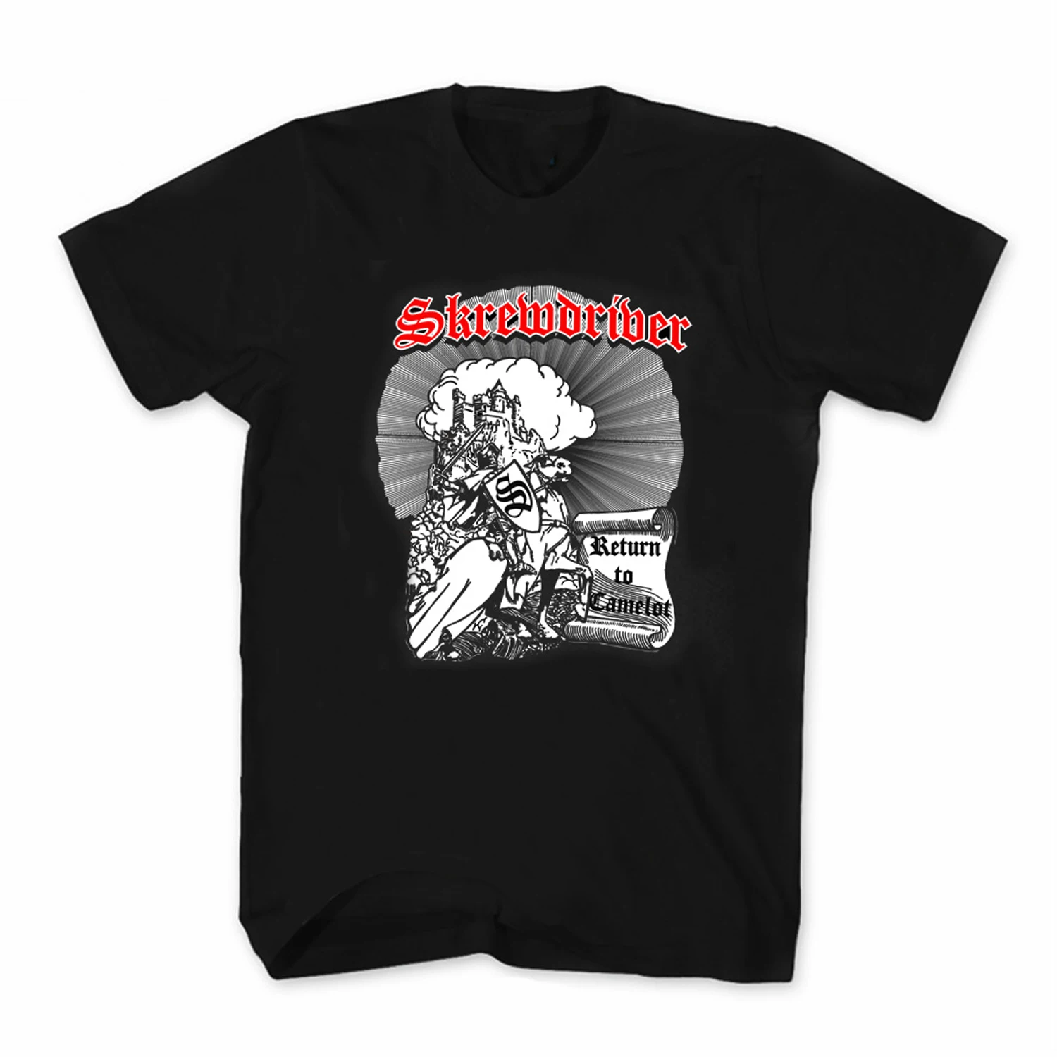 Skrewdriver Return To Camelot T-Shirt. Summer Cotton O-Neck Short Sleeve Men's T Shirt Size S-3XL