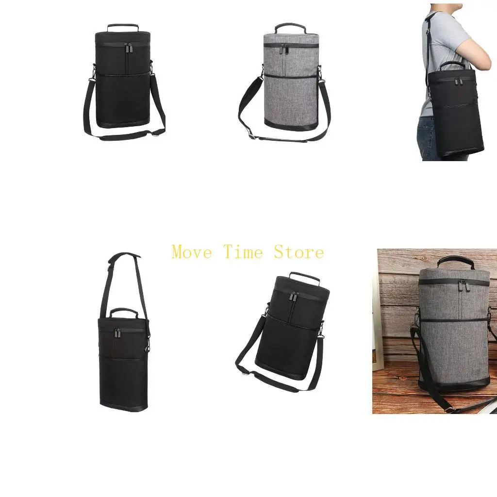 

Изолированная сумка для вина 92ME с регулируемым плечевым ремнем и съемной перегородкой. Прочные оксфорды-холодильники для на