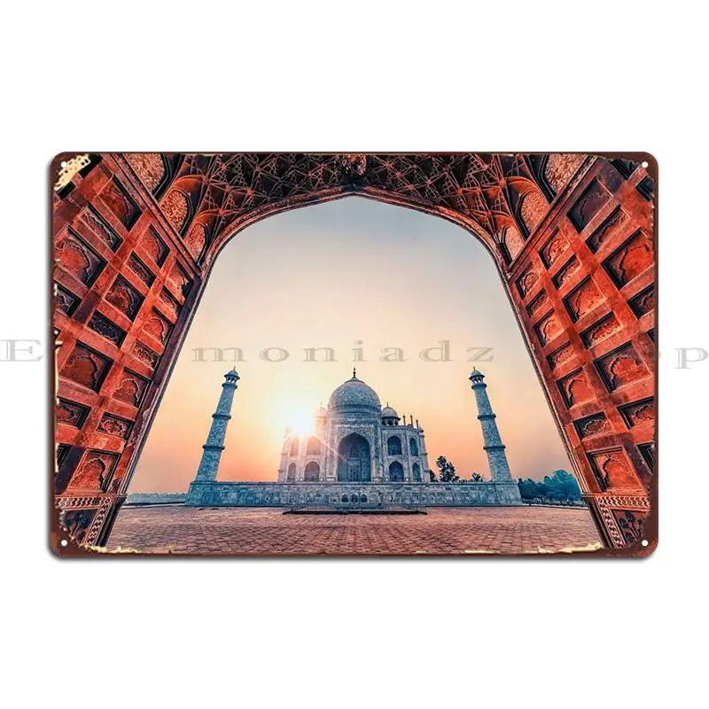 Taj Mahal Morning Metal Plaque Party Garage Plaques Wall Plaque Designs Cinema Tin Sign Poster