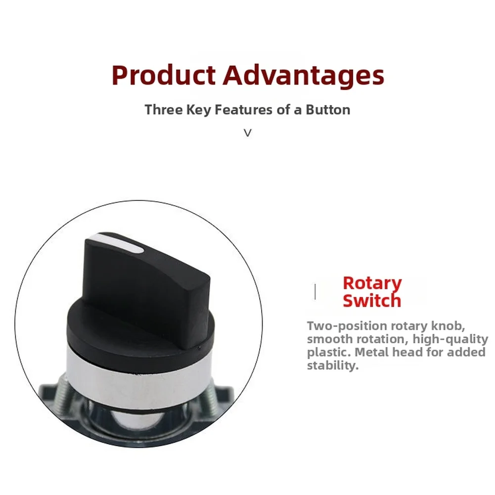 For Control Panels 2 Position Rotary Switch Panel Installation Double Position Rotary Switch Rotary Switch IP65 Rating