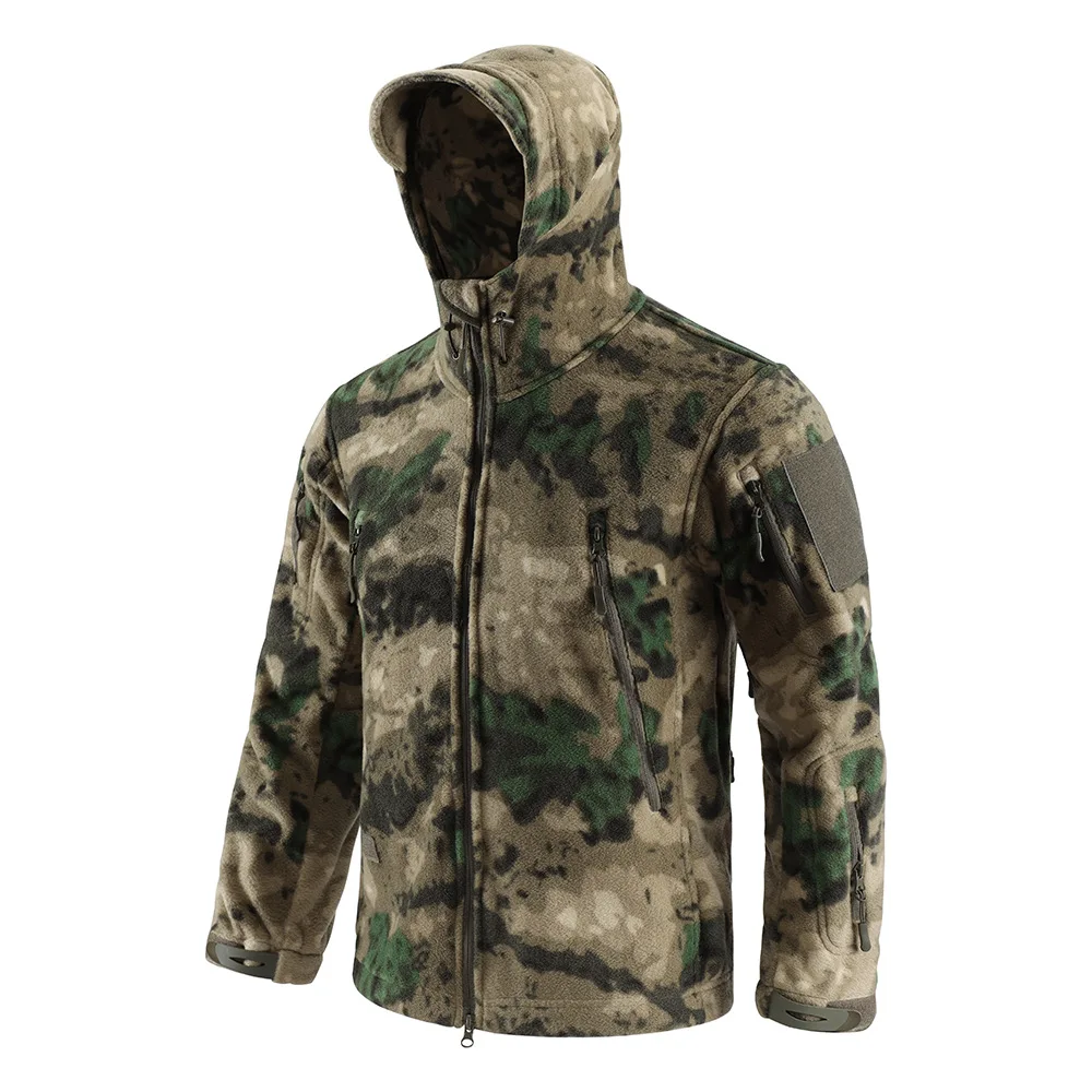 Camo Hoodie Wholesale Hoodies Camouflage Old School Full Zip Men Pullover Digital Black Color Block Print Up For Snow