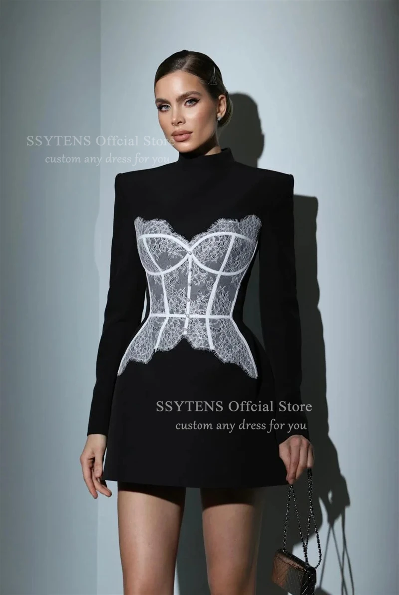 Eleganckie krótkie sukienki wieczorowe damskie, proste mini sukienki syreny na imprezę, seksowne sukienki koronkowe, sukienki na zamówienie, Vestidos De Fiesta