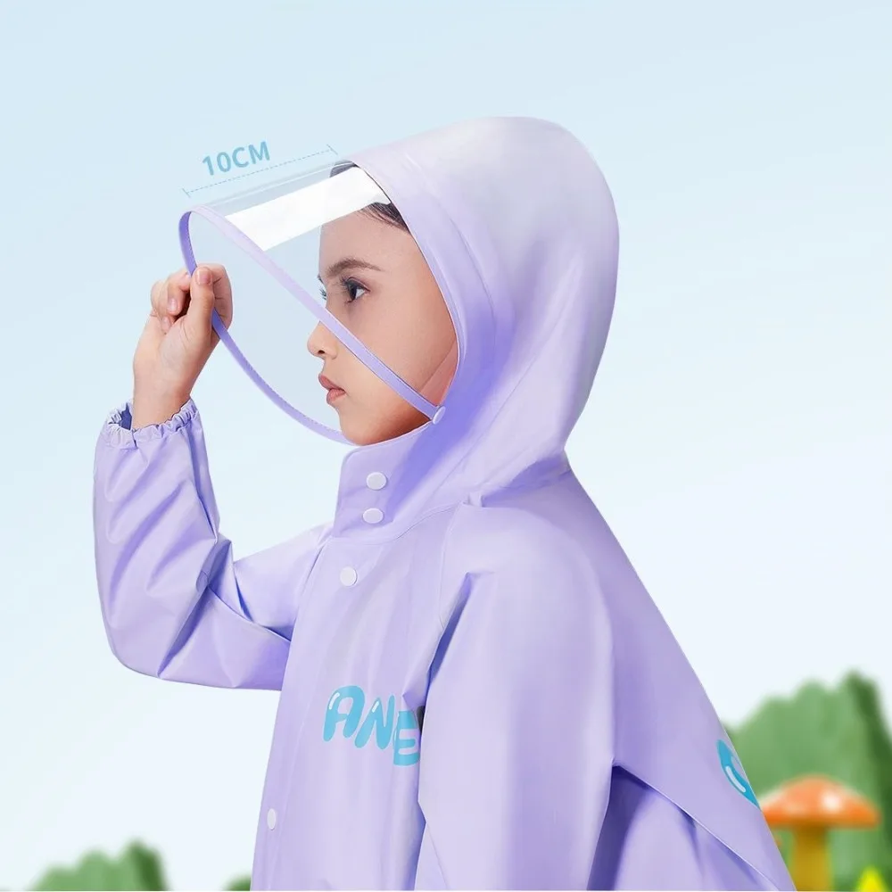 

Новый водонепроницаемый детский плащ с школьной сумкой, куртка-дождевик, дождевик из ПВХ с рисунком кролика-космонавта для студентов