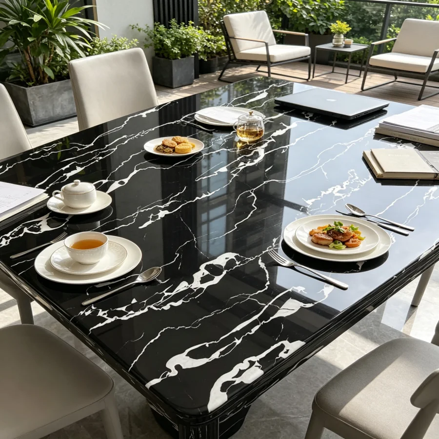 Waterproof Marble Pattern Wallpaper Self Adhesive Removable Peel and Stick Wall Covering for Home Renovation PVC Kitchen Decor