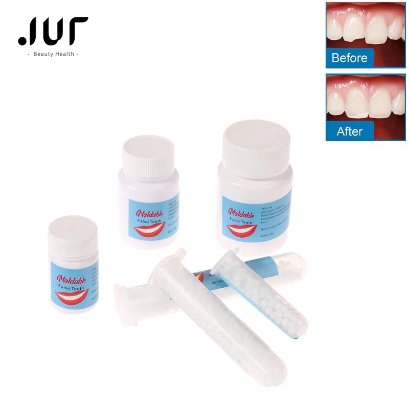 

5-50ml Temporary Tooth Repair Beads Missing Broken Teeth Dental Tooth Filling Material Food Grade FalseTeeth Solid Glue Denture