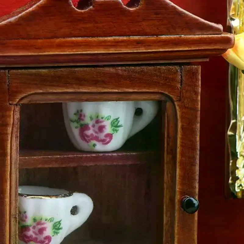 1/12 Poppenhuis Enkele deur Wandrek Opbergkast Model Poppenhuis Meubels Decoratie Speelgoed Poppenhuis Accessoires