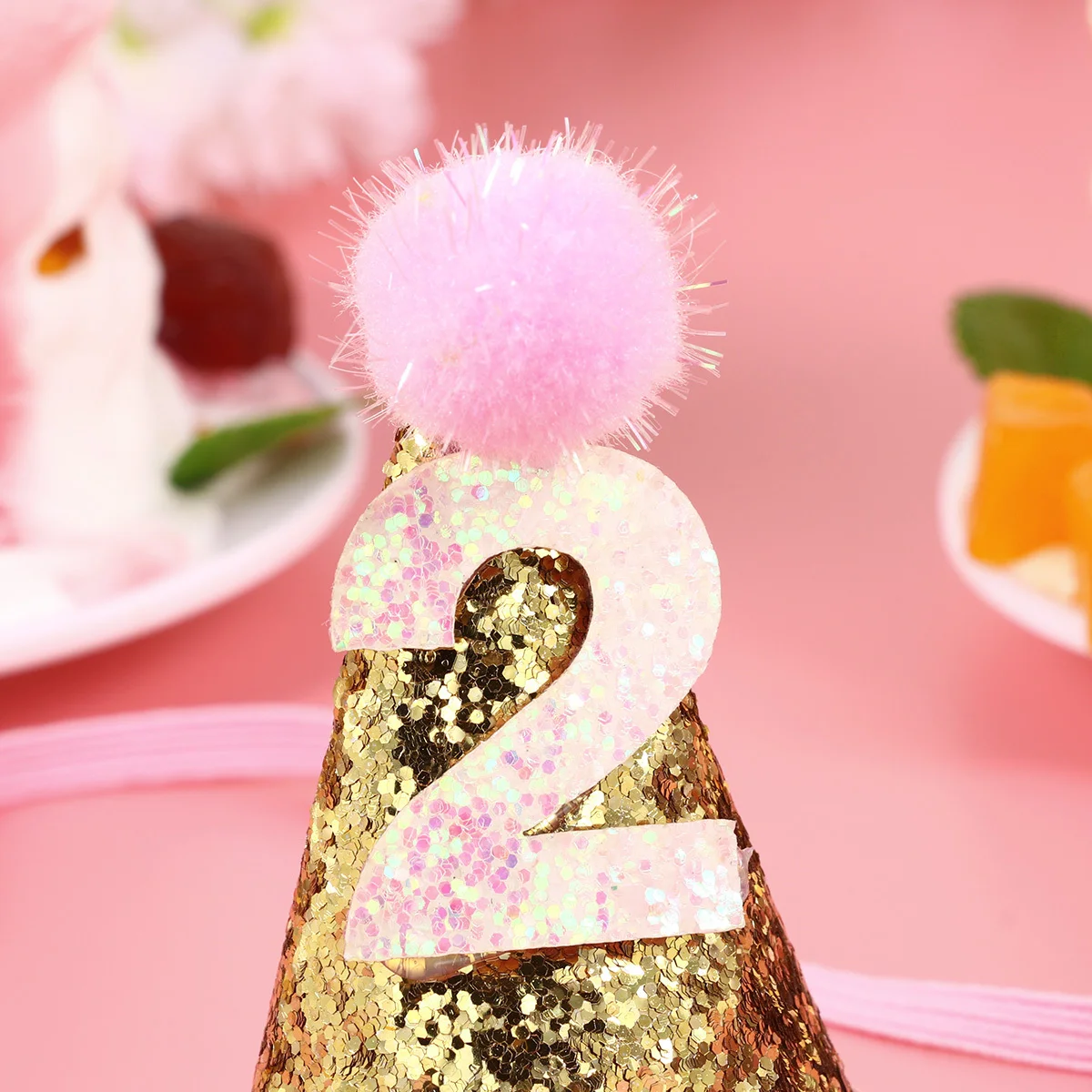 قبعة Abaodam اللامعة لعيد الميلاد للأطفال البنات والأولاد مع سلسلة مرنة