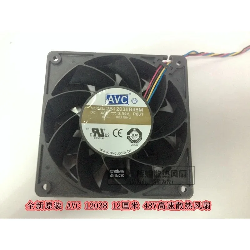 JFG For   AVC 12038 48V 0.54A 2B12038B48M 12CM 48V cooling fan