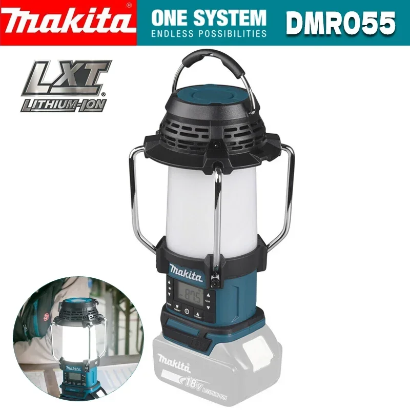 Makita DMR055 Multi-function Lantern 18V LXT Cordless 260 Lumen Lantern With Radio Outdoor Camping Word Light Power Tool Lantern