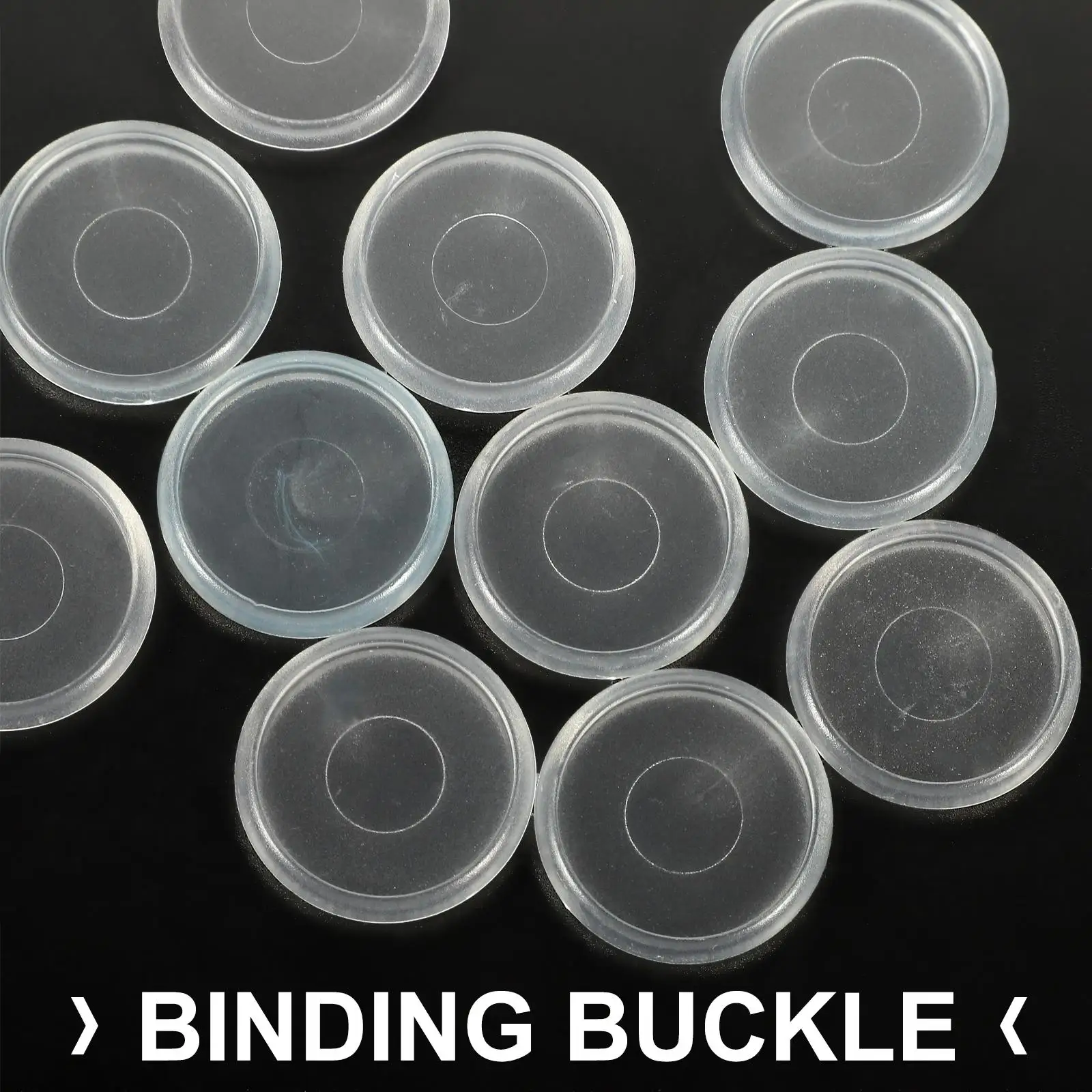 55pcs Discbound Discs Clear Plastic Binder Supplies Round Corner for Notebooks Planner Binding Buckle Tools Use